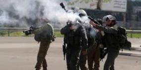 إصابة طلبة بالاختناق خلال اقتحام الاحتلال قرية تياسير