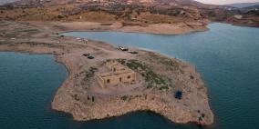 بالصور: ظهور "القرية الغارقة"  بعد 36 عاما من اختفائها