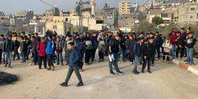 إصابات باعتداء الاحتلال على مدرسة اللبن- الساوية جنوب نابلس