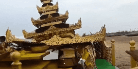 بعد الإعصار.. عربة ذهبية غامضة تظهر على الساحل الهندي