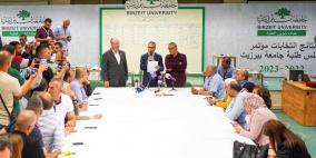 نتائج انتخابات مجلس طلبة جامعة بيرزيت 2022