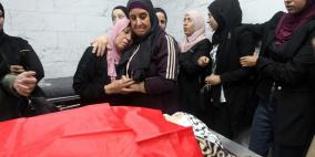 بالصور: تشييع جثمان الشهيدة غفران وراسنة شمال الخليل