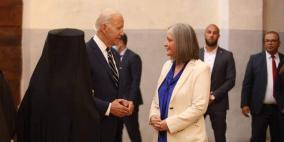 صور: بايدن يزور كنيسة المهد