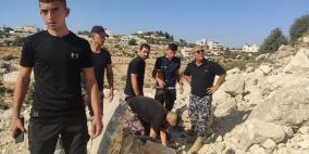 فيديو: مصرع مواطنة وإصابات بانهيار صخري جنوب الخليل