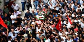 تشييع جثمان الشهيد الفتى مهدي لدادوة في رام الله