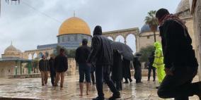 عشرات المستوطنين يقتحمون الأقصى رغم الأجواء الماطرة