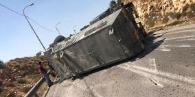 إصابة 4 جنود إسرائيليين بانقلاب آلية في الجولان