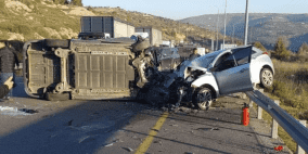 بالصور: مصرع مواطن بحادث سير آخر شمال مدينة رام الله