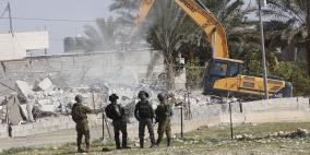 الاحتلال يهدم منزلا في قرية النويعمة شمال أريحا