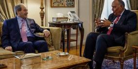 لقاء مغلق بين وزيري خارجية مصر وسوريا في القاهرة