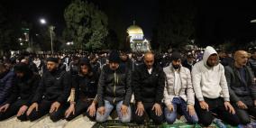 70 ألفا يؤدون صلاتي العشاء والتراويح في المسجد الأقصى