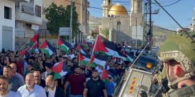 بالصور:  تشييع جثمان الشهيدة عودة في بلدة حوارة جنوب نابلس