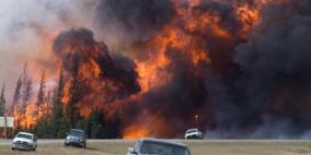 إجلاء 13 ألف شخص غرب كندا بسبب حرائق الغابات
