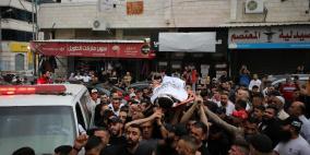 تشييع جثامين الشهداء الثلاثة في نابلس بعد احتجاز 55 يوما