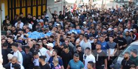 جماهير طولكرم تشيع جثماني الشهيدين الشافعي وخريوش