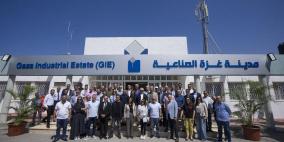 وفد اقتصادي كبير من الضفة الغربية يزور مدينة غزة الصناعية