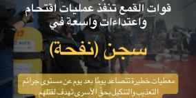 قوات القمع تنفّذ عمليات اقتحام واعتداءات واسعة في سجن (نفحة)