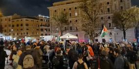 وقفة تضامنية في روما للمطالبة بوقف العدوان على قطاع غزة