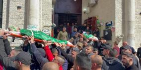 تشييع جثماني الشهيدين النورسي وأبو الهيجا في مخيم جنين