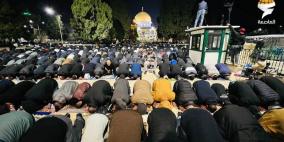 70 ألفا يؤدون صلاتي العشاء والتراويح في المسجد الأقصى