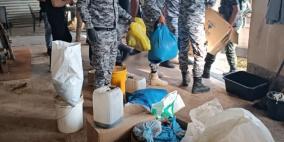 ضبط معمل لإنتاج المعسل والدخان  الغير قانوني في محافظة جنين