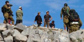 مستوطنون يقتحمون قرية قصرة جنوب نابلس