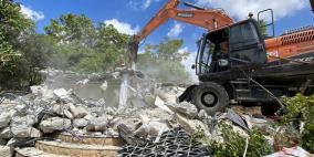 الاحتلال يشرع بهدم منزل قيد الإنشاء في الأغوار الشمالية