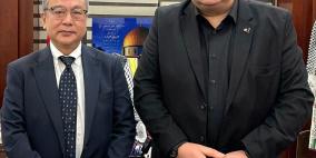 صيدم يستقبل ممثل اليابان الجديد لدى دولة فلسطين 