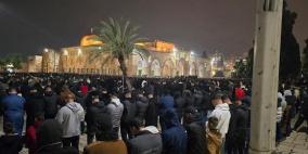 85 ألف مصل يؤدون العشاء والتراويح في المسجد الأقصى