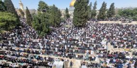 80 ألف مصل يؤدون الجمعة الثانية من رمضان في الأقصى
