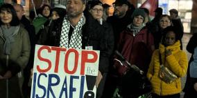 تظاهرة حاشدة للجالية الفلسطينية في مدينة بريمن الألمانية تنديداً بالعدوان على غزة