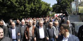 تشييع المناضل الدبلوماسي الفلسطيني ماهر مشيعل في بيروت