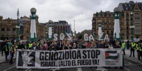 تظاهرات في 80 مدينة إسبانية تطالب بوقف حرب الإبادة