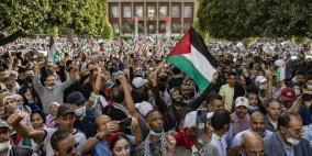 مظاهرات حاشدة في المغرب تنديداً بالعدوان الإسرائيلي على غزة