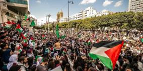 مسيرات جماهيرية حاشدة في تونس تنديدًا بتواصل عدوان الاحتلال على شعبنا