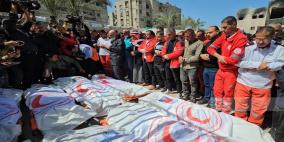 الصليب الأحمر: قتل المسعفين الثمانية تذكير صارخ بمدى خطورة الوضع في غزة 