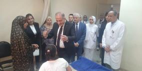 المندوب الدائم لدولة فلسطين يزور جرحى العدوان في مستشفى الساحل  بالقاهرة