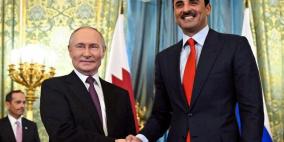 أمير قطر يبحث مع الرئيس الروسي قضايا غزة وسوريا والتعاون التجاري
