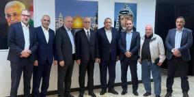 رئيس لجنة الانتخابات المركزية ورئيس الوزراء الأسبق الدكتور رامي الحمد الله في زيارة لجهاز الأمن الوقائي