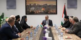 الشيخ يستقبل وفدا من ممثلي الكنائس في محافظة رام الله والبيرة