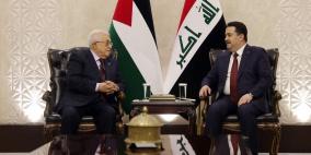 الرئيس عباس يجتمع مع رئيس الوزراء العراقي