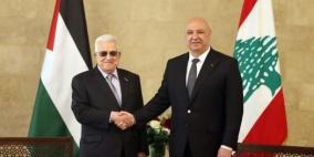الرئيس يجتمع مع نظيره اللبناني ويبحثان عدة ملفات