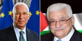 اتصال هاتفي بين الرئيس عباس ورئيس مجلس الاتحاد الأوروبي
