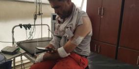 إصابة مسعفين بنيران الاحتلال خلال اسعاف مصابين شمال غزة