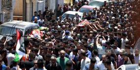 تشييع جثماني الشهيدين الشلبي ومصلط إلى مثواهما الأخير في المزرعة الشرقية شرق رام الله