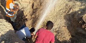 سلطة المياه: إزالة 36 وصلة مياه غير شرعية على الخط المغذي الرئيسي لمحافظة الخليل