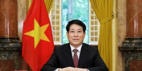 رئيس فيتنام يؤكد دعم بلاده إقامة دولة فلسطينية مستقلة