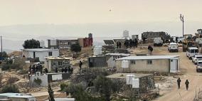 الاحتلال يهدم للمرة الثانية قرية خلة الضبع بمسافر يطا جنوب الخليل