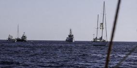 زوارق الاحتلال الإسرائيلي تحاصر سفن "أسطول الصمود"