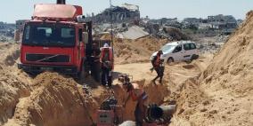 بدء التشغيل التجريبي لخط المياه الرئيسي وسط قطاع غزة